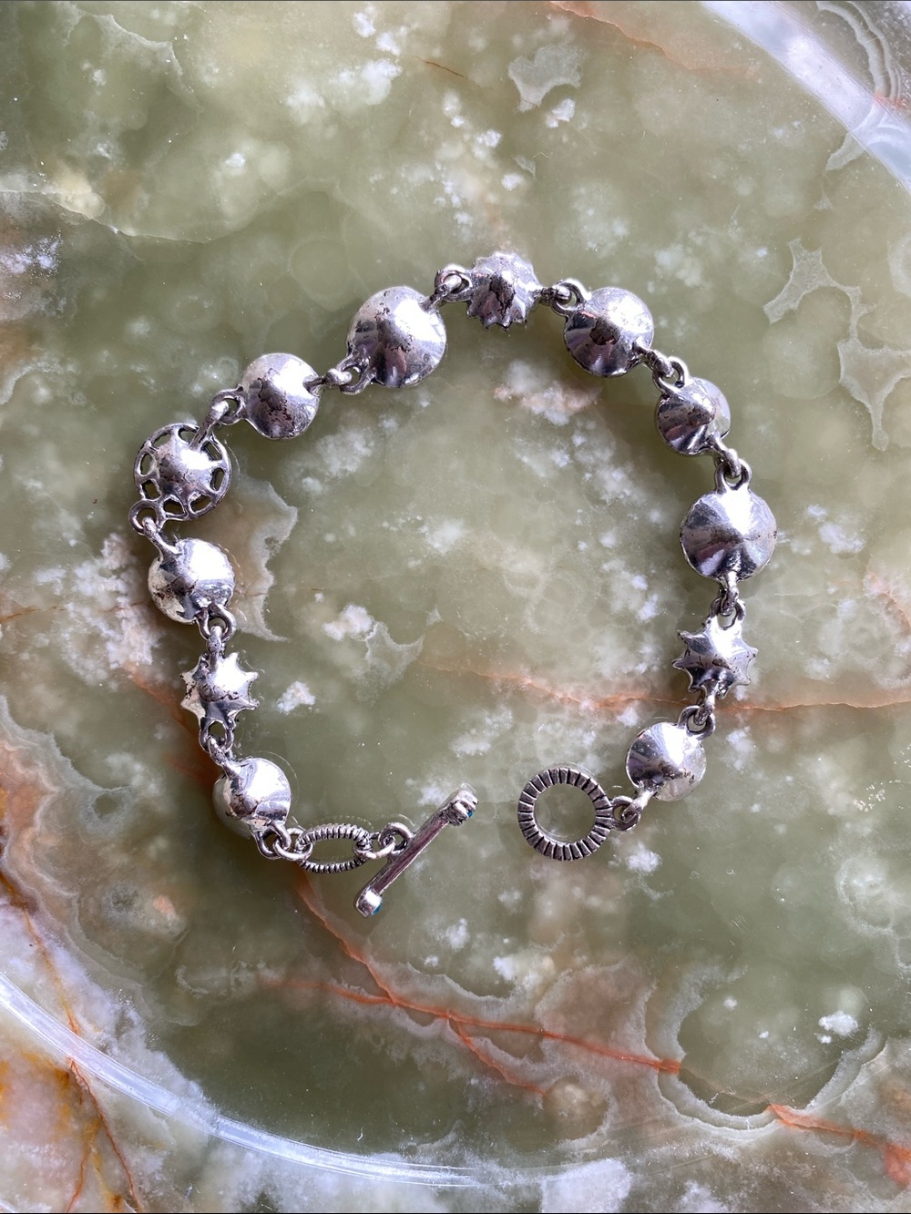 Swarovski Crystal Silver Bracelet - Blue Green - Picture 4 of 4